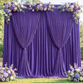 20x10ft Purple Backdrop Curtain Panels for Parties - Wrinkle Free Polyester Photo Curtain Backdrop Wedding Back