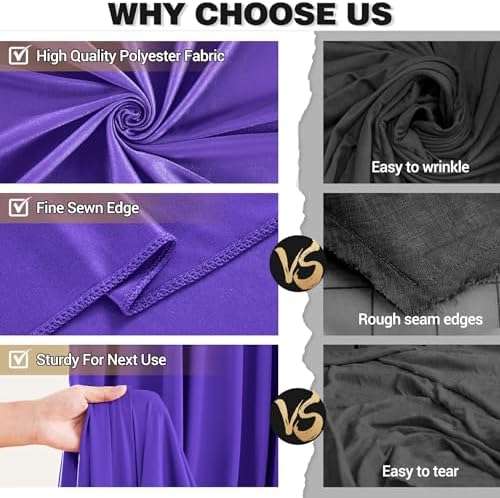 20x10ft Purple Backdrop Curtain Panels for Parties - Wrinkle Free Polyester Photo Curtain Backdrop Wedding Back, alternate