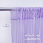 20x10ft Purple Tulle Backdrop Curtain with Lights String for Parites, Sheer Backdrop Curtains for Wedding Baby, alternate