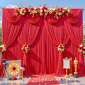 20x10ft Red Backdrop Curtain for Parties Wrinkle Free Fabric Backdrop Curtain Birthday Party Photo Backdrop