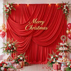 20x10FT Red Backdrop Curtains for Parties, 4 Panels Wrinkle-Free Photo Backdrop Drapes, Thickened Background