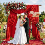 20x10FT Red Backdrop Curtains for Wedding Parties, Ultra Drapey & Silky Drapes for Backdrop Skin-Friendly & Soft, alternate