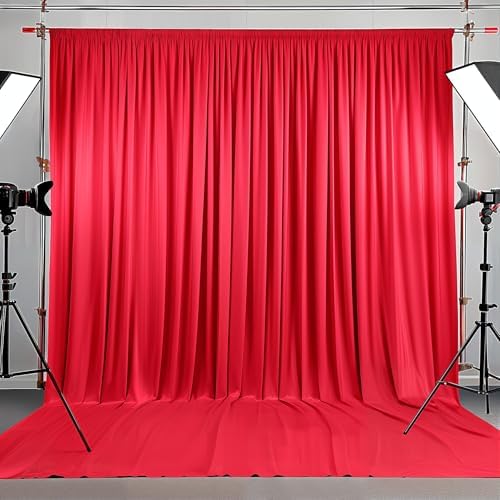 20x10ft Red Backdrop Curtains for Wedding Parties Wrinkle Free Red Curtains Photo Backdrop Drapes for, alternate view 4