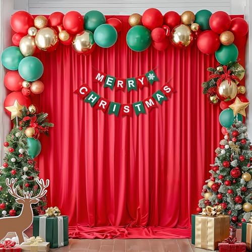20x10ft Red Backdrop Curtains for Wedding Parties Wrinkle Free Red Curtains Photo Backdrop Drapes for, alternate view 7