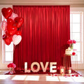 20x10FT Red Sequin Backdrop Curtain - 4 Panels of 5x10FT Wrinkle-Free Glitter Drapes for Photography, Birthdays