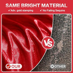 20x10FT Red Sequin Backdrop Curtain - 4 Panels of 5x10FT Wrinkle-Free Glitter Drapes for Photography, Birthdays, alternate