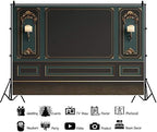 20x10ft Retro Room Inside Backdrop European Frame House Vintage Lantern French Castle Wall Artwork Background, alternate view