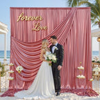 20x10FT Rose Gold Sequin Backdrop Curtain - 4 Panels of 5x10FT Wrinkle-Free Glitter Drapes for Photography
