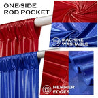 20x10FT Royal Blue and Red Sequin Backdrop Curtains for Halloween Parties in 20x10FT, alternate view 5