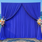 20x10ft Royal Blue Backdrop Curtain Panels for Parties - Wrinkle Free Polyester Photo Curtain Backdrop Wedding