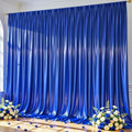 20x10ft Royal Blue Glitter Backdrop Curtain for Parties, Wrinkle Free Satin Photo Backdrop Drapes 4 Panels