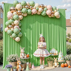 20x10ft Sage Green Backdrop Curtain Panels for Parties - Wrinkle Free Polyester Photo Curtain Backdrop Wedding, alternate