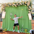 20x10ft Sage Green Backdrop Curtain Panels for Parties - Wrinkle Free Polyester Photo Curtain Backdrop Wedding, alternate