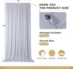 20x10ft Silver Backdrop Curtains for Parties, 4 Panels 5x10ft Wrinkle-Free Polyester Background Curtains for, alternate view
