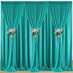 20x10ft Turquiose Backdrop Curtains for Parties, 4 Panels 5x10ft Wrinkle-Free Polyester Background Curtains for