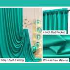 20x10ft Turquiose Backdrop Curtains for Parties, 4 Panels 5x10ft Wrinkle-Free Polyester Background Curtains for, alternate