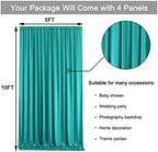 20x10ft Turquiose Backdrop Curtains for Parties, 4 Panels 5x10ft Wrinkle-Free Polyester Background Curtains for, alternate