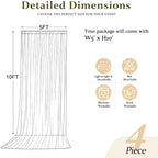 20x10FT White Backdrop Curtains for Parties, Wrinkle-Free in 5x10FT 4 Panels in White, alternate view 6