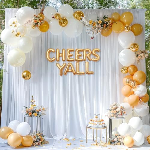 20x10ft White Backdrop Curtains for Wedding Parties Wrinkle Free White Curtains Photo Backdrop Drapes for, alternate view 3