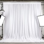 20x10ft White Backdrop Curtains for Wedding Parties Wrinkle Free White Curtains Photo Backdrop Drapes for, alternate view 4