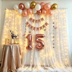 20x10ft White Tulle Backdrop Curtain with Lights String for Parites, Sheer Backdrop Curtains for Wedding Baby, alternate view