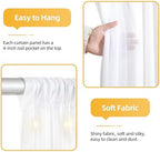 20x10ft White Tulle Backdrop Curtains with Lights String for Parties, Wrinkle Free Sheer Curtain with Lights, alternate view