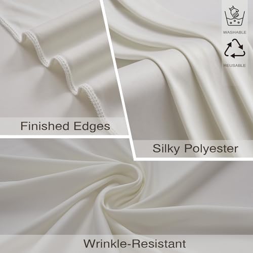 20x10ft Wrinkle Free Beige Backdrop Curtains for Parties, 4 Panels 5x10ft Silky Polyester Photo Backdrop Drapes, alternate