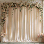 20x10ft Wrinkle Free Cream Backdrop Curtain for Parties Soft Fabric Drapes Wedding Curtain Backdrop for Birthday, alternate