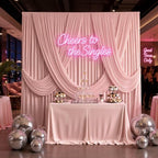 20x10ft Wrinkle Free Dusty Pink Backdrop Curtains for Parties, 4 Panels 5x10ft Silky Polyester Photo Backdrop, alternate view