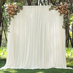20x10ft Wrinkle Free Ivory Backdrop Curtain for Parties Soft Fabric Drapes Wedding Ivory Curtain Backdrop for