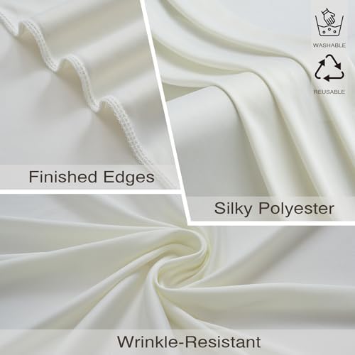 20x10ft Wrinkle Free Ivory Backdrop Curtains for Parties, 4 Panels 5x10ft Silky Polyester Photo Backdrop Drapes, alternate