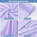 20x10ft Wrinkle Free Lavender Backdrop Curtain for Parties Soft Fabric Drapes Wedding Curtain Backdrop for, alternate view 4