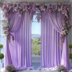 20x10ft Wrinkle Free Lavender Backdrop Curtain for Parties Soft Fabric Drapes Wedding Curtain Backdrop for, alternate view 5