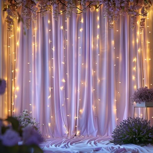 20x10ft Wrinkle Free Lavender Backdrop Curtain for Parties Soft Fabric Drapes Wedding Curtain Backdrop for, alternate view 6