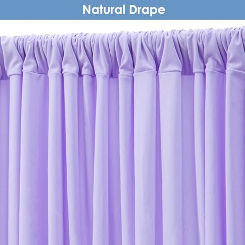 20x10ft Wrinkle Free Lavender Backdrop Curtain for Parties Soft Fabric Drapes Wedding Curtain Backdrop for, alternate view 7