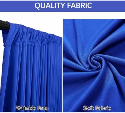 20x10FT Wrinkle Free Royal Blue Backdrop Curtains for Parties Blue Curtain Backdrop for Baby Shower Soft, alternate view 5