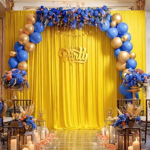 20x10ft Yellow Backdrop Curtain Panels for Parties - Wrinkle Free Polyester Photo Curtain Backdrop Wedding Back, alternate