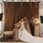 20x12 FT Brown Backdrop Curtain for Parties Wrinkle Free Photo Backdrop Curtains Polyester Wedding Back Drop, alternate view
