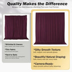 20x12 ft Burgundy Backdrop Curtains for Weddings, Birthdays and Photos in 20x12 ft, alternate view 3