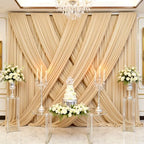 20x12 ft Champagne Backdrop Curtains for Weddings, Birthdays and Photos in 20x12 ft, alternate view 2