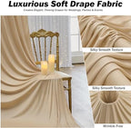 20x12 ft Champagne Backdrop Curtains for Weddings, Birthdays and Photos in 20x12 ft, alternate view 5