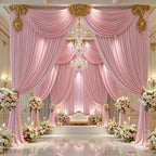 20x12 FT Dusty Rose Backdrop Curtain for Parties Wrinkle Free Photo Backdrop Curtains Polyester Wedding Back, alternate view