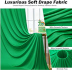 20x12 ft Green Backdrop Curtains for Weddings Parties, Birthdays and Photos in 20x12 ft, alternate view 3