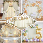 20x12 ft Ivory Backdrop Curtains for Weddings Parties, Birthdays and Photos in 20x12 ft, alternate view 5
