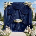 20x12 ft Navy Blue Backdrop Curtains for Wedding, Party and Photo in 20FT(W) x 12FT(H) in Navy Blue