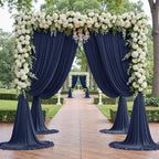 20x12 ft Navy Blue Backdrop Curtains for Weddings, Birthdays and Photos in 20x12 ft, alternate view 3