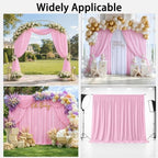 20x12 ft Pink Backdrop Curtains for Wedding, Party and Photo in 20FT(W) x 12FT(H) in Pink, alternate view 5