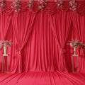 20x12 FT Red Backdrop Curtain for Parties Wrinkle Free Photo Backdrop Curtains Polyester Wedding Back Drop Cloth