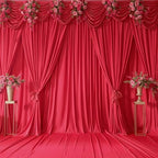 20x12 FT Red Backdrop Curtain for Parties Wrinkle Free Photo Backdrop Curtains Polyester Wedding Back Drop Cloth