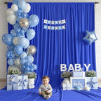 20x12 FT Royal Blue Backdrop Curtain for Parties Wrinkle Free Photo Backdrop Curtains Polyester Wedding Back, alternate view